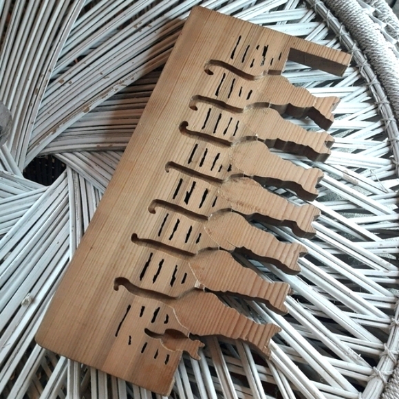 Wooden Cat Wall Decor Fence Wood Block Kitties - Picture 6 of 15